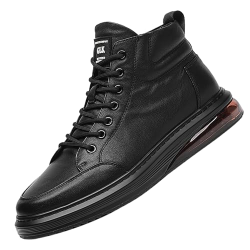 Gomehui Herren High-Top-Schuhe, schwarz, Schnürstiefel, Leder, Oxford, Sneaker-Stiefel, runde Zehenpartie, Reißverschluss, Stiefel für Herren, Schwarz, 39.5 EU Gomehui Herren High-Top-Schuhe, schwarz, Schnürstiefel, Leder, Oxford, Sneaker-Stiefel, runde Zehenpartie, Reißverschluss, Stiefel für Herren, Schwarz, 39.5 EU von Gomehui
