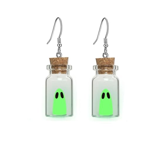 Gonashow Geister-Ohrringe, Geister-Halskette, Geister-in-Flasche, Ohrringe, Halskette, Adoptieren Sie einen Geist in einer Fläschchen, leuchtet im Dunkeln, Halloween-Ohrringe, Halloween-Schmuck für Gonashow Geister-Ohrringe, Geister-Halskette, Geister-in-Flasche, Ohrringe, Halskette, Adoptieren Sie einen Geist in einer Fläschchen, leuchtet im Dunkeln, Halloween-Ohrringe, Halloween-Schmuck für von Gonashow