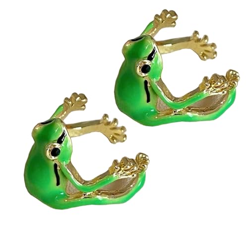 Neuest-Baumfrosch-Ring, Baumfrosch-Ring, lustige niedliche Tierringe für Frauen, Legierter Stahl, Kein Edelstein Neuest-Baumfrosch-Ring, Baumfrosch-Ring, lustige niedliche Tierringe für Frauen, Legierter Stahl, Kein Edelstein von Gonashow