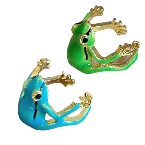 Neuest-Baumfrosch-Ring, Baumfrosch-Ring, lustige niedliche Tierringe für Frauen, Legierter Stahl, Kein Edelstein Neuest-Baumfrosch-Ring, Baumfrosch-Ring, lustige niedliche Tierringe für Frauen, Legierter Stahl, Kein Edelstein von Gonashow