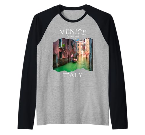Venedig Italien Souvenir Gondolier Boote Reise Italienische Frauen Raglan von Gondola Canals Historic Architecture Keepsake Kids