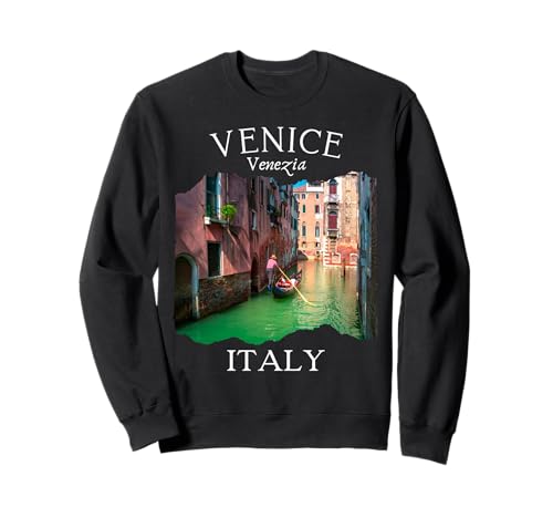 Venedig Italien Souvenir Gondolier Boote Reise Italienische Frauen Sweatshirt von Gondola Canals Historic Architecture Keepsake Kids