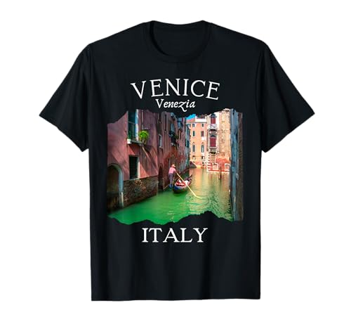 Venedig Italien Souvenir Gondolier Boote Reise Italienische Frauen T-Shirt von Gondola Canals Historic Architecture Keepsake Kids