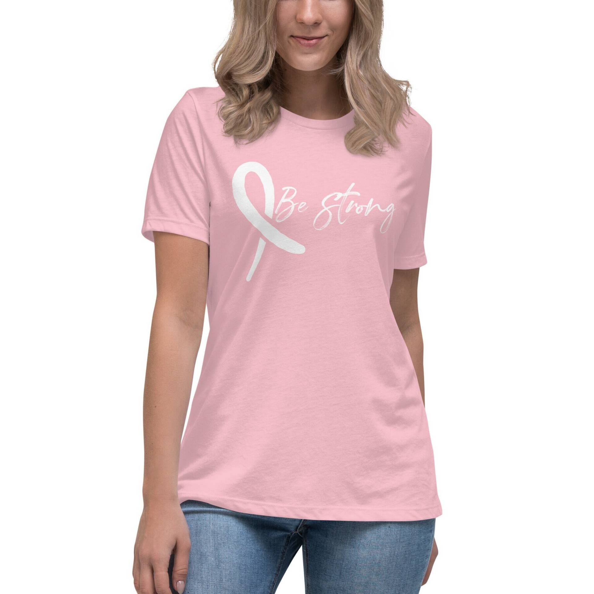 Brustkrebs Bewusstsein | Think Pink Stärke Genesung Damen T-Shirt Damenkleidung Bewusstseinsband Brustkrebs Bewusstsein | Think Pink Stärke Genesung Damen T-Shirt Damenkleidung Bewusstseinsband von GoneDownTheBackroad