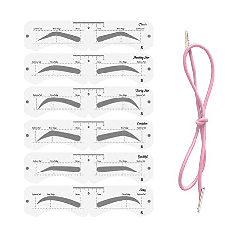 Augenbrauenschablonen für Frauen 1 Set Make -up Augenbrauenformen mit Gummiband, Peva Soft Eyebrow Shaper Make -up Anfänger Augenbrauen Schablonen -Kit Make -up Tool (S) von Gonetre