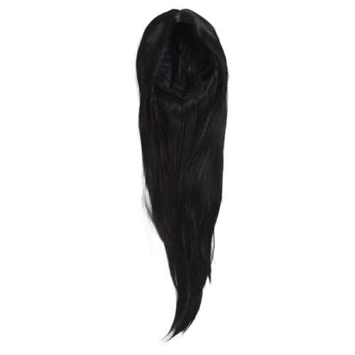 Gonetre Schwarze Lange Gerade Perücke Stilvolle Bequeme Synthetische Haarperücke für Frauen Party Cosplay Täglich Hochtemperatur Synthetische Haare von Gonetre