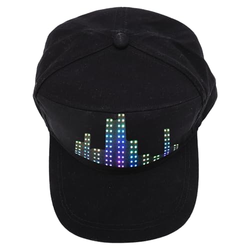 LED -Display Baseball Cap Programmierbares Einstellbare Baumwoll -abnehmbare 12x32 LED -Bildschirmhut für Outdoor -Events und Partys LED -Display Baseball Cap Programmierbares Einstellbare Baumwoll -abnehmbare 12x32 LED -Bildschirmhut für Outdoor -Events und Partys von Gonetre