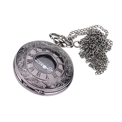 Montre De Poche Taschenuhr 6×5×2 Klassische Quarz Analog Legierung Taschenuhr Halskette Anhänger mit Kette von Gonetre
