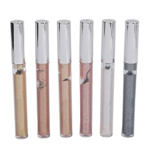 SCHIMMERENDES FLÜSSIGES LIPPENSTIFT-LIDSCHATTEN-SET 6-FARBEN-SET MIT FUNKELNDER GLITZER-METALL-FINISH FÜR LEBENDIGE LOOKS von Gonetre
