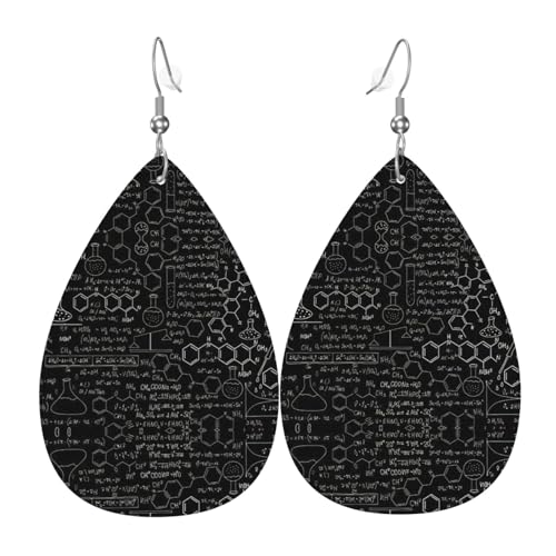 Die abstrakten 3D-Damen-Ohrringe aus Leder in Tropfenform sind geeignet für Partys, Urlaubspartys und Geschenke., Einheitsgröße von Gongjuy