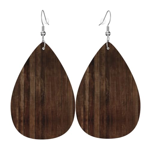Die tropfenförmigen Leder-Ohrringe von Board für Damen sind geeignet für Partys, Feiertagsfeiern und Geschenke., Einheitsgröße von Gongjuy