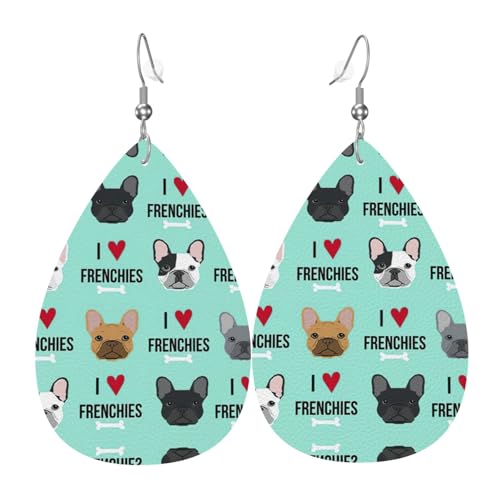 Lustige Leder-Ohrringe in Tropfenform für Damen sind geeignet für Partys, Feiertagsfeiern und Geschenke., Einheitsgröße von Gongjuy