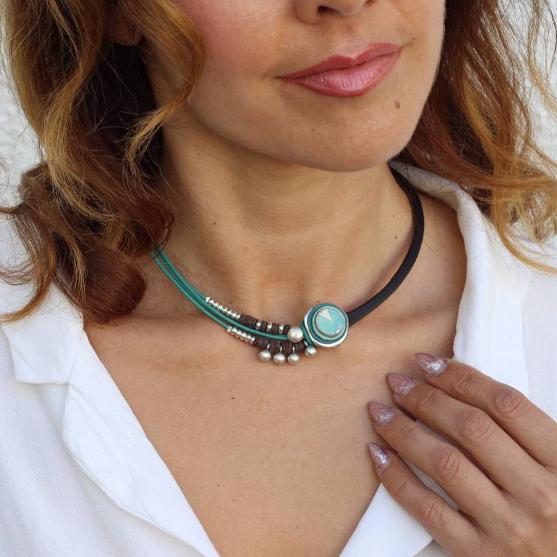 Kragen De Cuero Für Mujer, Regalo Hecho Ein Mann, Llamativos, Turquesa Kragen De Cuero Für Mujer, Regalo Hecho Ein Mann, Llamativos, Turquesa von Gongoria