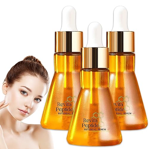 Flysmus Revitapeptide Reversal Serum, Damage Reversal Serum, Kollagen-Peptid-Serum, Niacinamid-Serum, Anti-Aging-Gesichtsaufhellungsserum für Frauen und alle Hauttypen (3 PCS) von Goniome