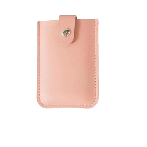 Goniome Cardcarie - Pull-Out Card Organizer, Casexey - Snap Closure Leather Organizer Pouch, Snap Closure Leather Organizer Pouch, Leather Business Card Holder, Credit Card Holder Wallet (Pink) von Goniome