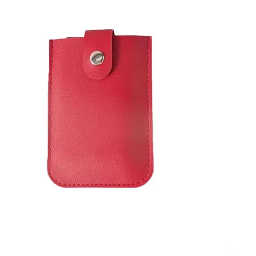 Goniome Cardcarie - Pull-Out Card Organizer, Casexey - Snap Closure Leather Organizer Pouch, Snap Closure Leather Organizer Pouch, Leather Business Card Holder, Credit Card Holder Wallet (Red) von Goniome