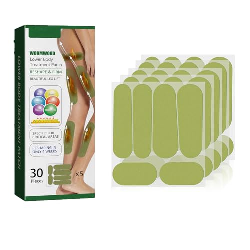 Goniome Herballegs Wermut-Beine-Patch, Wadenstraffung, formende Wermut-Beinaufkleber, Bein-Moxibustionspflaster, Cellulite-Reduktionspflaster, Cellulite-Pflaster für Bauch, Oberschenkel, Beine (1 Box) von Goniome