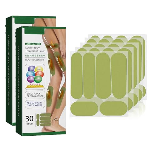 Goniome Herballegs Wermut-Beine-Patch, Wadenstraffung, formende Wermut-Beinaufkleber, Bein-Moxibustionspflaster, Cellulite-Reduktionspflaster, Cellulite-Pflaster für Bauch, Oberschenkel, Beine (2 Box) von Goniome