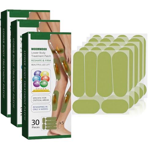 Goniome Herballegs Wermut-Beine-Patch, Wadenstraffung, formende Wermut-Beinaufkleber, Bein-Moxibustionspflaster, Cellulite-Reduktionspflaster, Cellulite-Pflaster für Bauch, Oberschenkel, Beine (3 Box) von Goniome