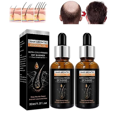 Heykomi Ätherisches Haarwachstumsöl, 7 Tage Nachwachsen Ingweröl Haarwachstumsserum Haarausfallbehandlung, Haarwachstumsserum gegen Haarausfall für Frauen und Männer (2 PCS) von Goniome