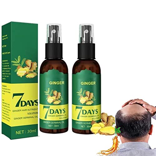 ShougaGRO Japanisches Haarwachstumsspray, HyunGang Korea Ginseng Haarwachstumsserumspray, 7 Tage Ingwer-Haarwachstumsspray, Nährendes Ingwerspray, für Männer und Frauen (2PCS) von Goniome