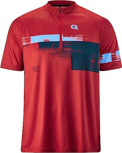 Gonso Avisio Kurzarm Fahrradshirt mit 1/2 Reißverschluss Herren rot von Gonso