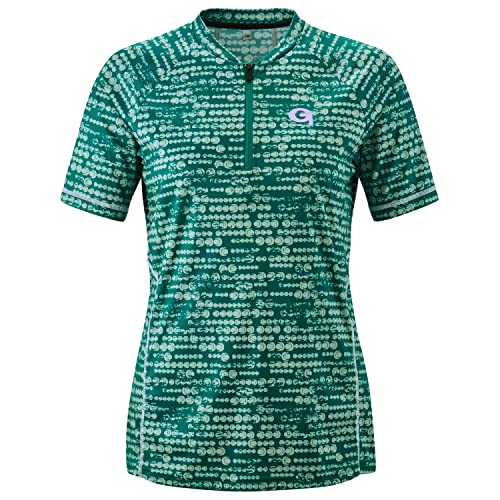 Gonso Boazzo Da-Bikeshirt-1/2-HZ Green Allover - 36 von Gonso