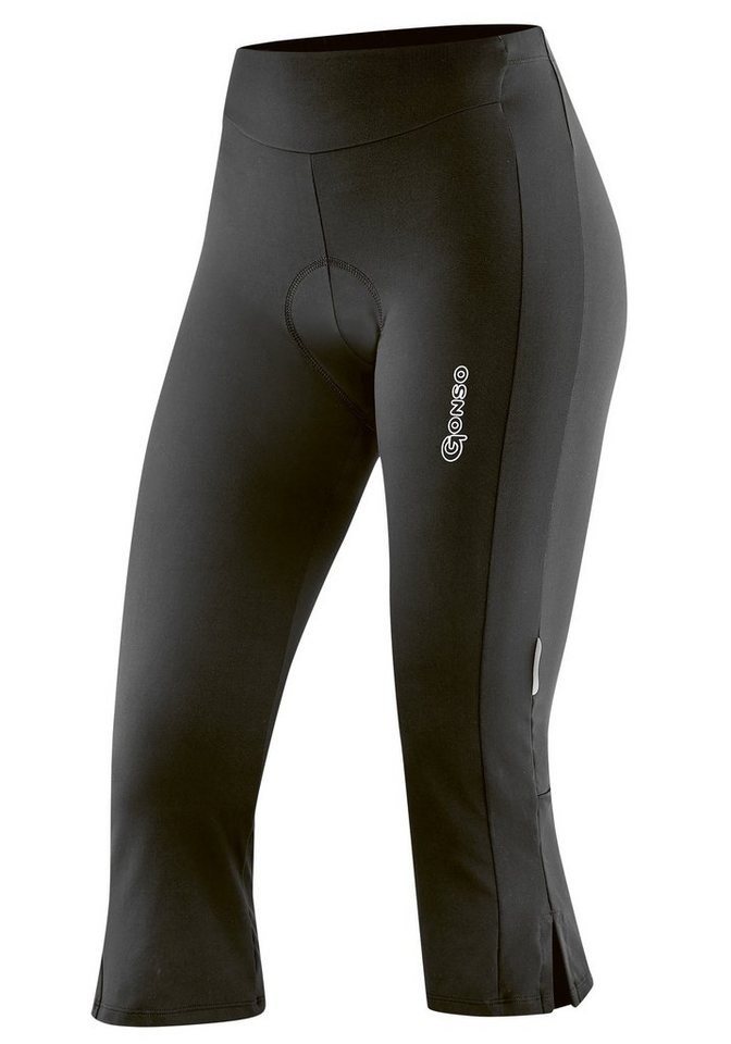 Gonso Fahrradhose Essential Tight 3/4 Flared W Damen Radhose mit Sitzpolster, Radlerhose von Gonso