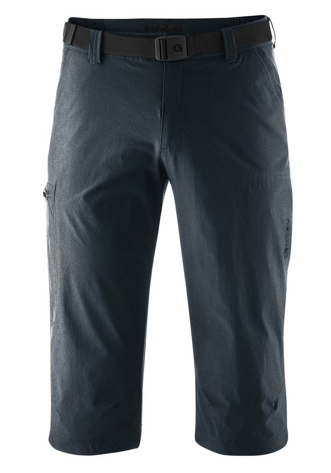 Gonso Fahrradhose Porto Herren 3/4 Radhose, Innenhose mit Sitzpolster, Bund inkl. Gürtel von Gonso