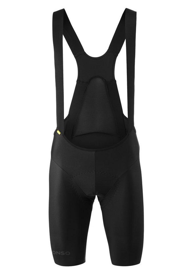 Gonso Fahrradhose Ride Miles Bib Circle Long M Um 4cm verlängertes Bein mit Lasercut-Beinabschlüssen von Gonso