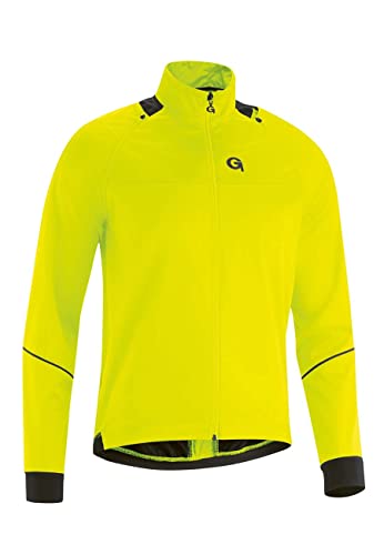 Gonso M Leonte Gelb - Multifunktionale innovative Herren Fahrrad Softshelljacke, Größe L - Farbe Safety Yellow von Gonso