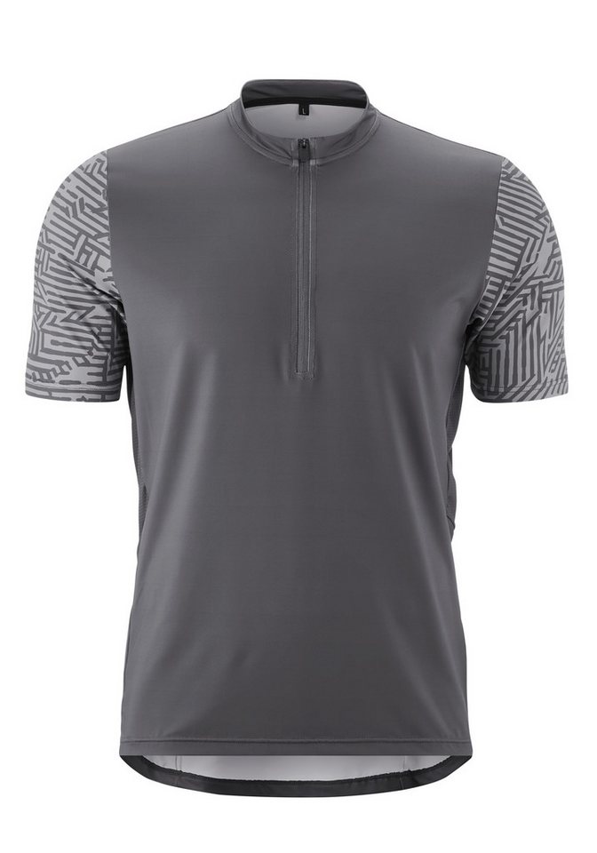 Gonso Radtrikot Adventure Jersey Halfzip M Herren Fahrradtrikot kurzarm, Rückentasche mit RV, Quick-Dry, Slim Fit von Gonso