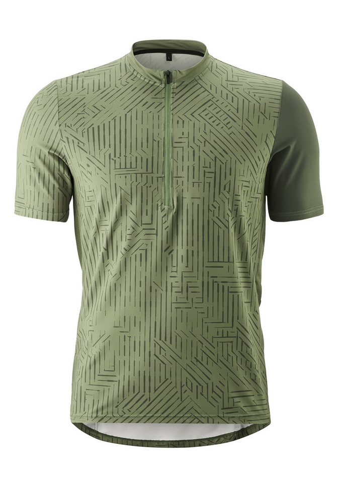 Gonso Radtrikot Adventure Jersey Halfzip M Herren Fahrradtrikot kurzarm, Rückentasche mit RV, Quick-Dry, Slim Fit von Gonso