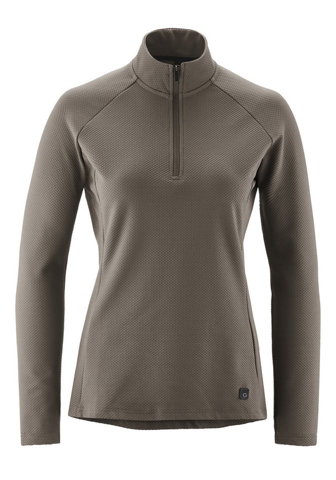Gonso Radtrikot Essential Jersey Longsleeve Therm W Damen Radtrikot half-zip, langarm Trikot, Semi Fit von Gonso
