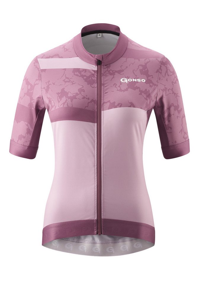 Gonso Radtrikot SASSINA Damen Radshirt kurzarm, atmungsaktives Fahrradtrikot mit Rückentasche von Gonso