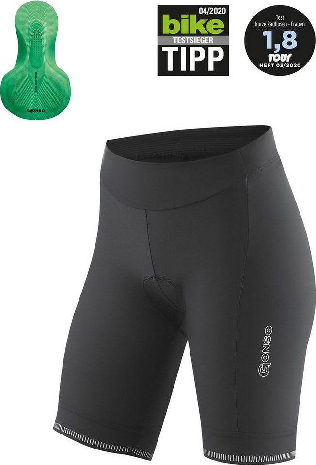 Gonso Trainingstights SITIVO W Da-Radshort BLACK / BRIGHT GREEN von Gonso