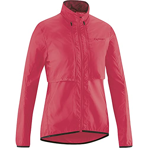 Gonso W Bernira Pink - Leichte multifunktionelle Damen 2-in-1 Windjacke, Größe 42 - Farbe Diva Pink von Gonso