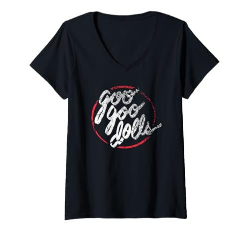 Damen Goo Goo Dolls Handwriting Logo T-Shirt mit V-Ausschnitt Damen Goo Goo Dolls Handwriting Logo T-Shirt mit V-Ausschnitt von Goo Goo Dolls
