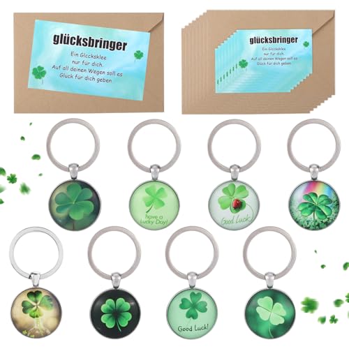 8 Sets Schlüsselanhänger Glücksbringer Vierblättriges Kleeblatt Mutmacher Geschenk mit GrußKartenumschlag Dankeschön Geschenke Glücksbringer Silvester Neujahrsglücksbringer St Patricks Day (Silber) 8 Sets Schlüsselanhänger Glücksbringer Vierblättriges Kleeblatt Mutmacher Geschenk mit GrußKartenumschlag Dankeschön Geschenke Glücksbringer Silvester Neujahrsglücksbringer St Patricks Day (Silber) von GooDengFull