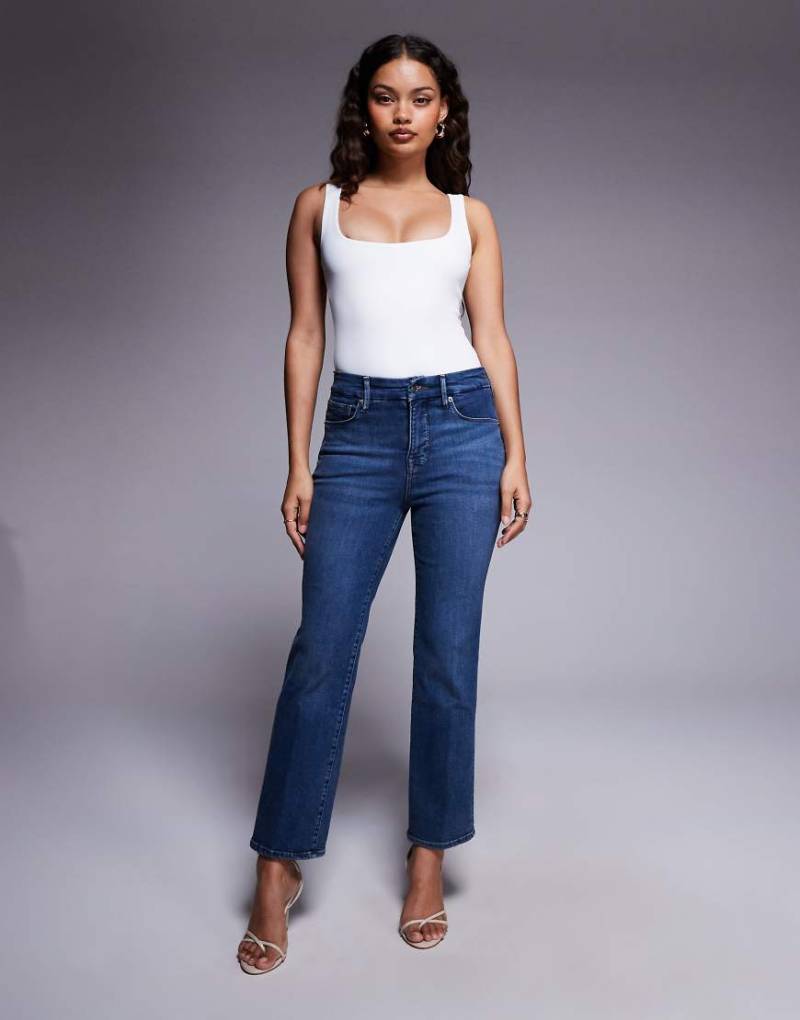 Good American - Good Petite - Straight Jeans in Blau von Good American Petite