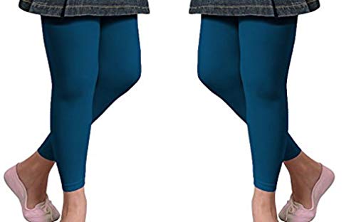 Good Deal Market 2 Stück Kinder Thermo Leggings mit flauschigem Innenfleece, Vollfrottee, tolle Unifarben, Grössen 110/116 bis 146/152 (110/116, petrol) von Good Deal Market