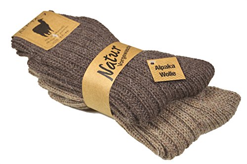 Good Deal Market 2er Pack Alpaka Socken Gr. 39/42, cashmere-socken socken seide alpacasocken gestrickte woll wintersocken damen thermo wintersocken herren alpaka alpakasocken warme von Good Deal Market