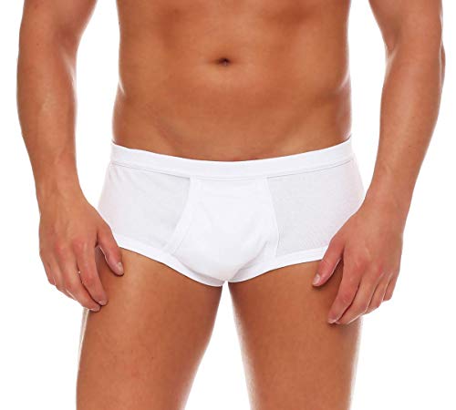 3 Stück Herren Slip mit Eingriff in weiß weisser Weiss Schlüpfer Weichbund Feinripp Grösse 11 Herren Slip Opa-Slip Herren Slip Eingriff senioren unterwäsche inkontinent von Good Deal Market