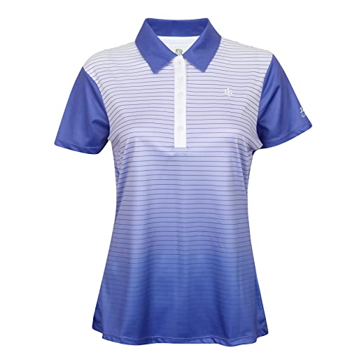 Damen Hochwertiges Polo-Shirt 1674 - Blue Iris für Golf oder Freizeit; atmungsaktives Funktionsmaterial Gr. 42 von Good Deal Market