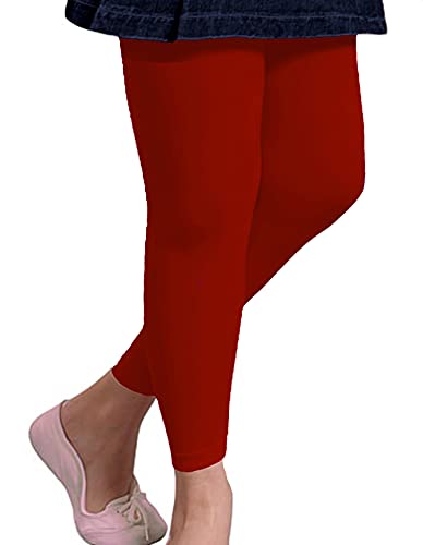 Good Deal Market 2 Kinder Thermo Leggings mit flauschigem Innenfleece Vollfrottee tolle Unifarben Grösse 110-116, 2X Leggings rot von Good Deal Market