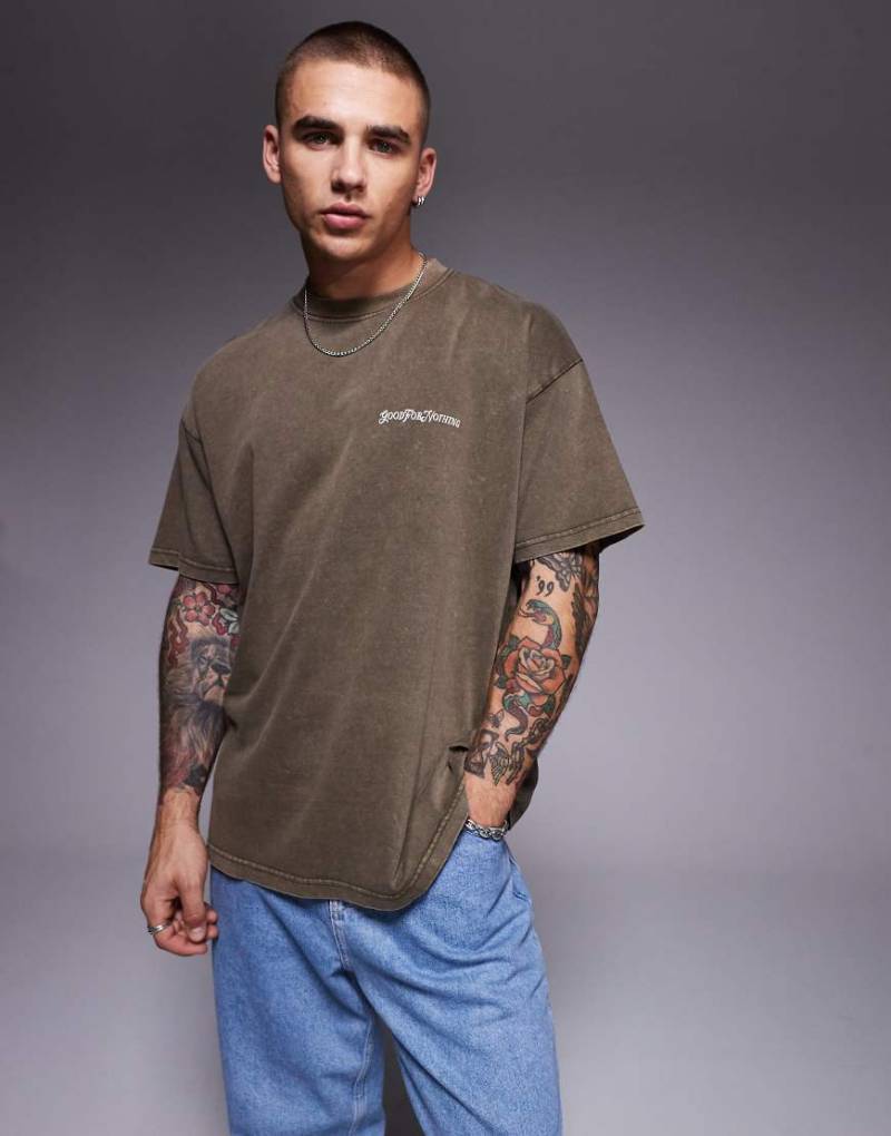 Good For Nothing - Basic-T-Shirt in Beige-Neutral von Good For Nothing