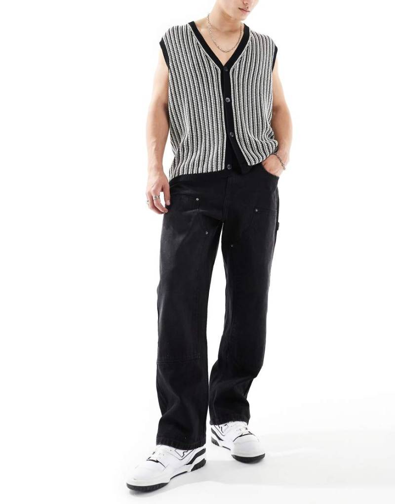 Good For Nothing - Carpenter-Jeans in verwaschenem Schwarz von Good For Nothing