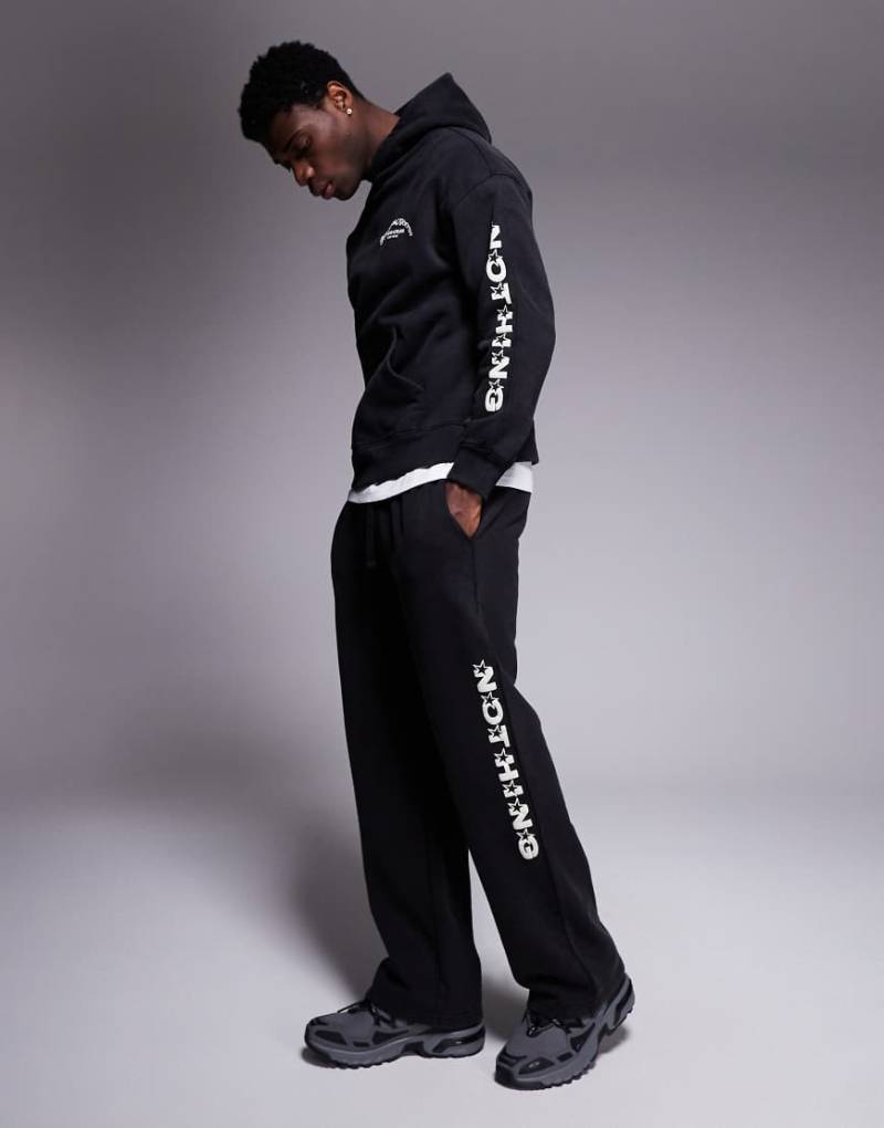 Good For Nothing - Jogginghose in Space-Dye-Optik mit seitlichem Print, Kombiteil-Bunt von Good For Nothing