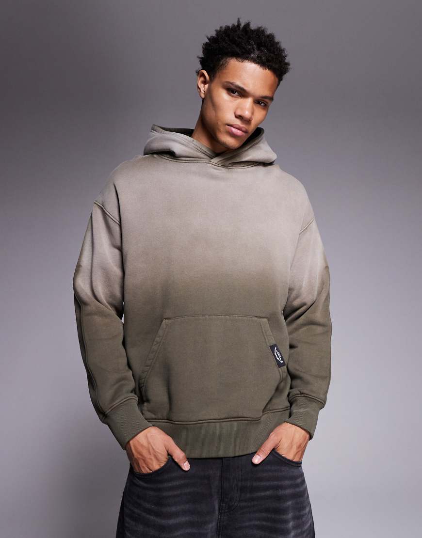 Good For Nothing - Oversize-Kapuzenpullover in verwaschenem Dunkelbraun-Brown von Good For Nothing