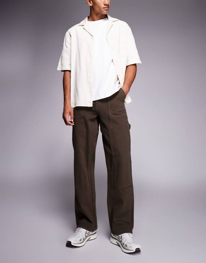 Good For Nothing - Weite Carpenter-Jeans in Dunkelbraun-Brown von Good For Nothing